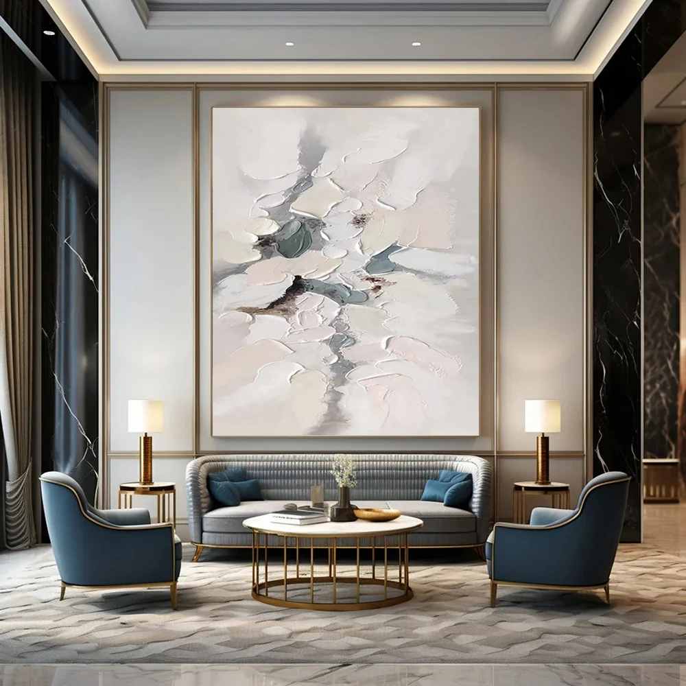 Gray_White_Abstract_Textured_Canvas_Artwork_Y0L79 wall art